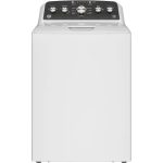GE - 4.5 Cu. Ft. High-Efficiency Top Load Washer with Deep Fill and Cold Plus - White with Matte Black