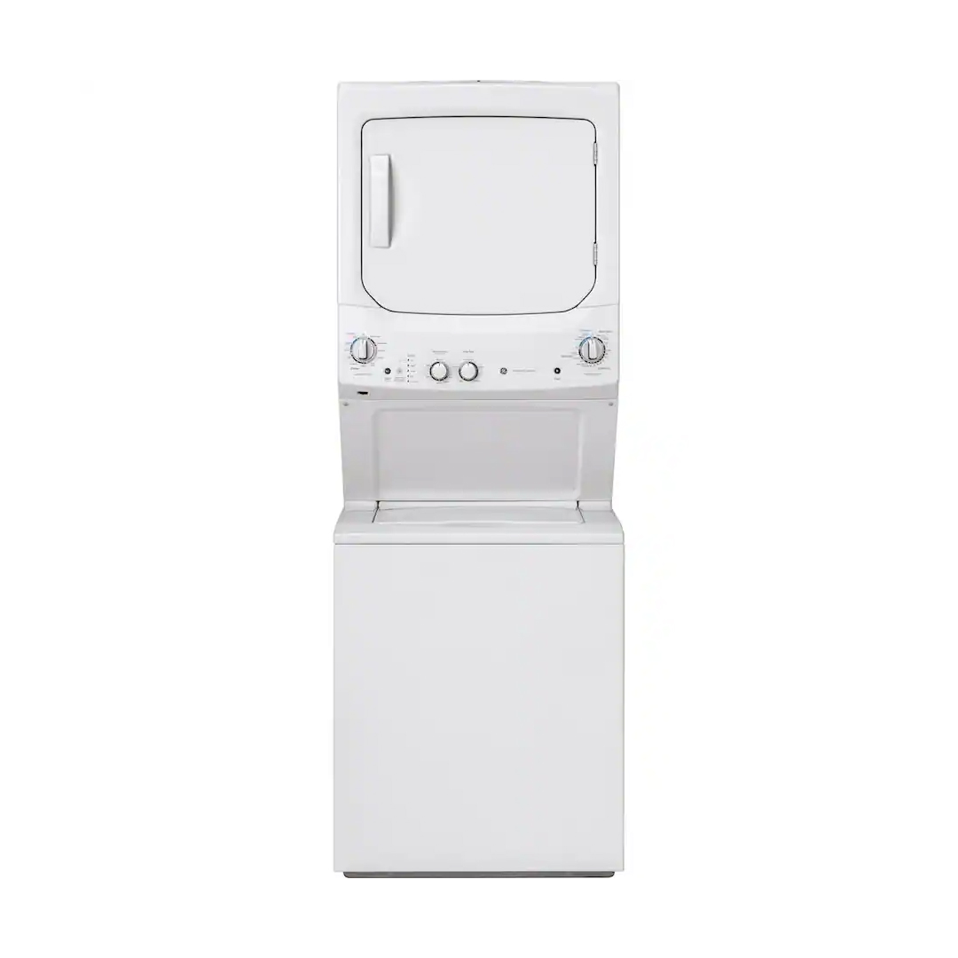 1 GE - 3.8 Cu. Ft. Top Load Washer and 5.9 Cu. Ft. Electric Dryer Laundry Center - White - Image 1