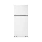 LG - 17.5 Cu. Ft. Garage Ready Top-Freezer Refrigerator with Reversible Doors - White