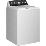 GE - 4.5 Cu. Ft. High-Efficiency Top Load Washer with Deep Fill and Cold Plus - White with Matte Black - Image 2