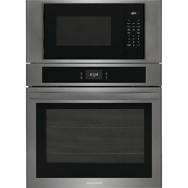 Frigidaire - 30" Electric Microwave Combination Oven with Fan Convection - Black Stainless Steel