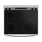 GE - 5.3 Cu. Ft. Freestanding Electric Range with Steam Cleaning and 4 Burner Radiant Cooktop - Stainless Steel - Image 3
