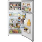 Frigidaire - 16.0 Cu. Ft. Garage Ready Top Freezer Refrigerator - Stainless Steel - Image 4