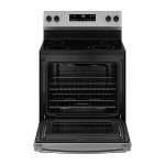 GE - 5.3 Cu. Ft. Freestanding Electric Range with Steam Cleaning and 4 Burner Radiant Cooktop - Stainless Steel - Image 4